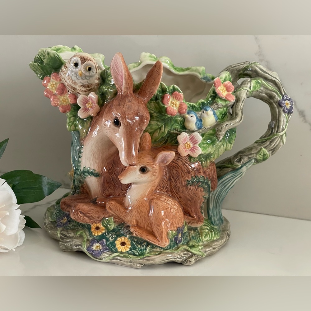 Fitz and Floyd Woodland Spring pitcher.